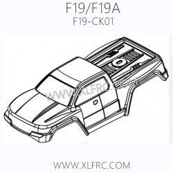 XLF F19A F19 Parts F19-CK01 Car Shell, XLF 1/10 RC Car Parts