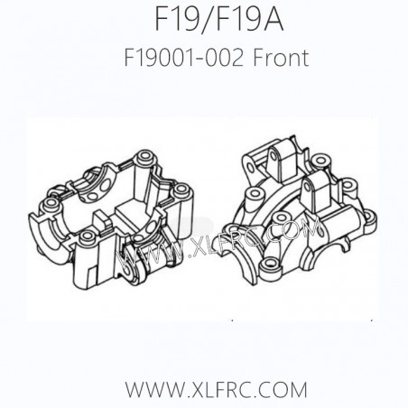 XLF F19A F19 1/10 RC Car Parts F19001-002 Front Gearbox Cover XLF F19A F19 1/10 RC Car Parts F19001-002 Front Gearbox Cover