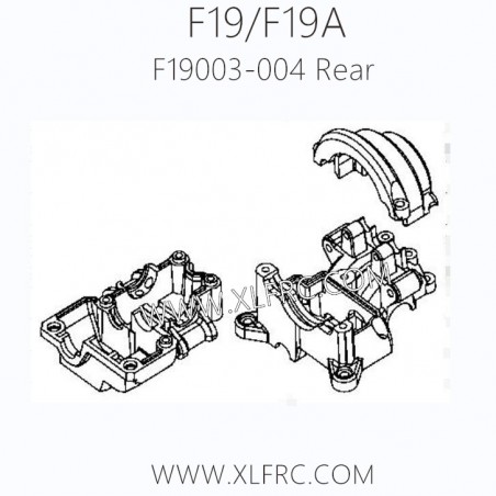 XLF F19A F19 1/10 RC Car Parts F19003-004-005 Rear Bearbox Cover XLF F19A F19 1/10 RC Car Parts F19003-004-005 Rear Bearbox Cover