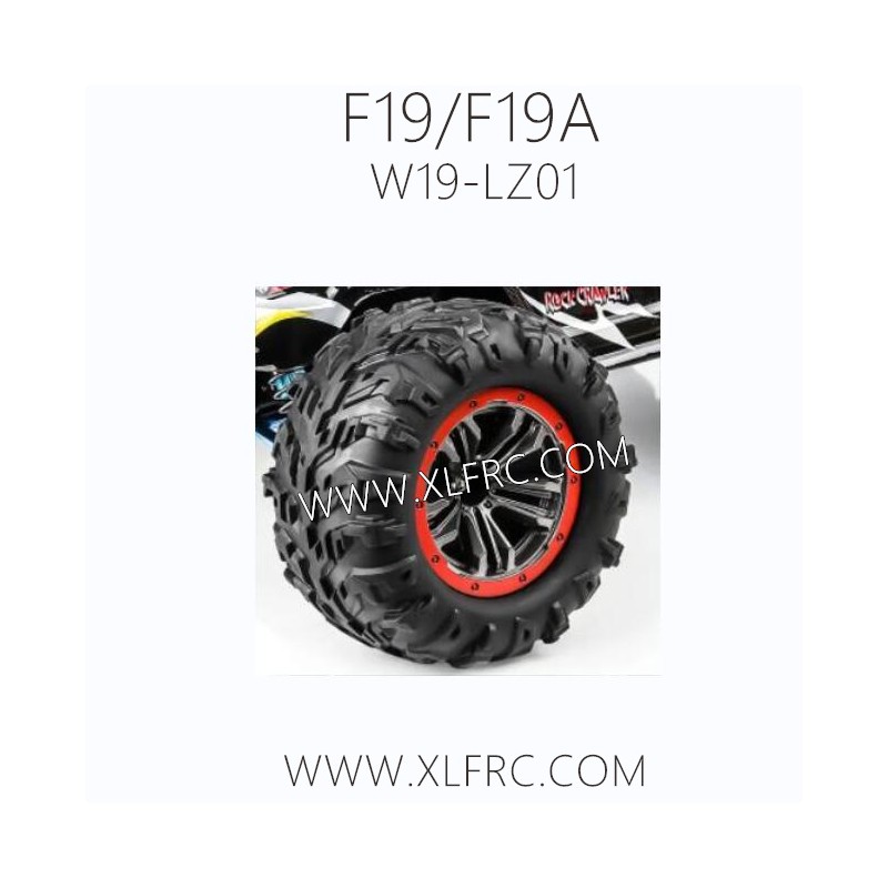 XLF F19A F19 1/10 RC Car Parts W19-LZ01 Wheels Red