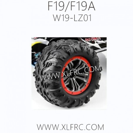 XLF F19A F19 1/10 RC Car Parts W19-LZ01 Wheels Red XLF F19A F19 1/10 RC Car Parts W19-LZ01 Wheels Red